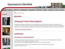 Tablet Screenshot of gymnasium-lilienthal.de